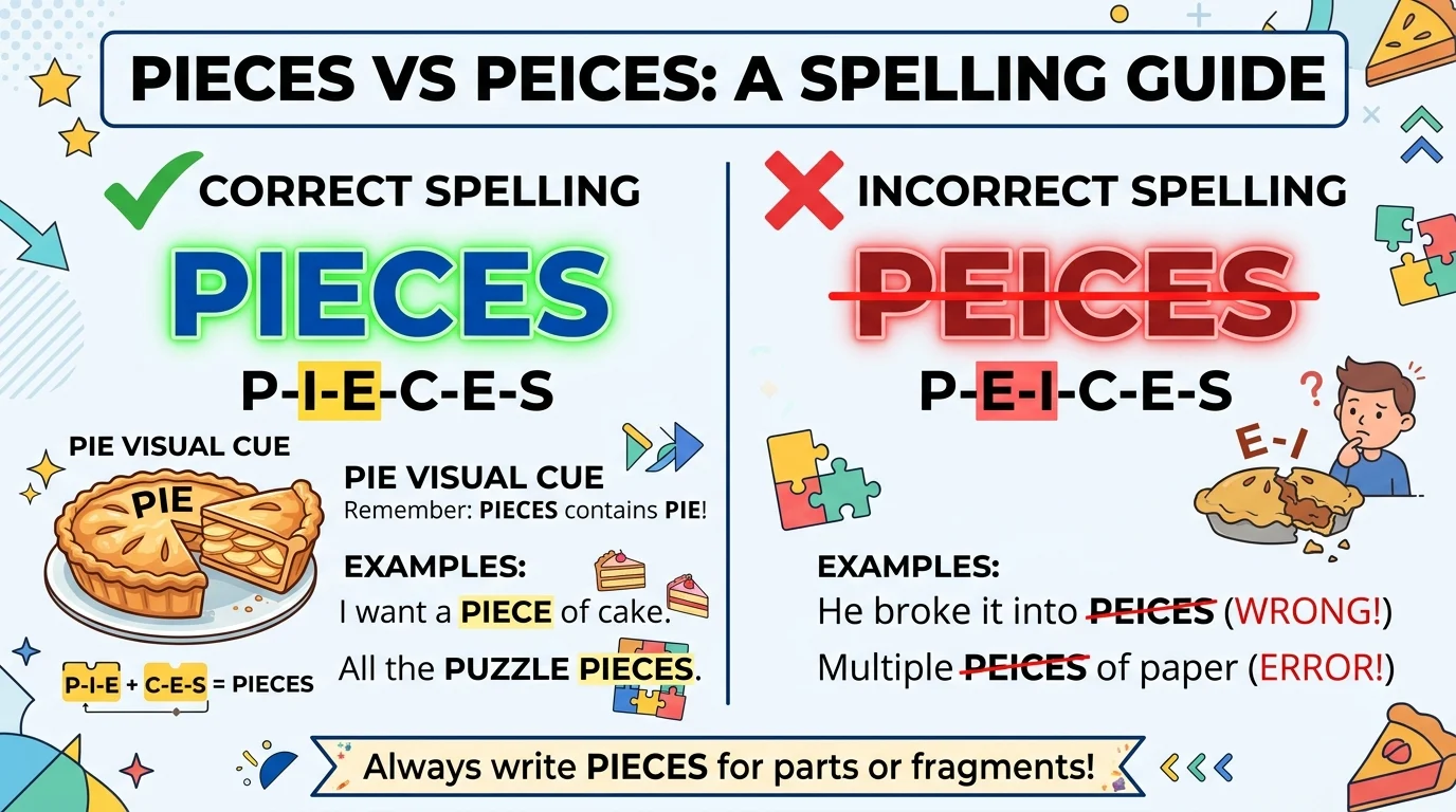peices vs pieces