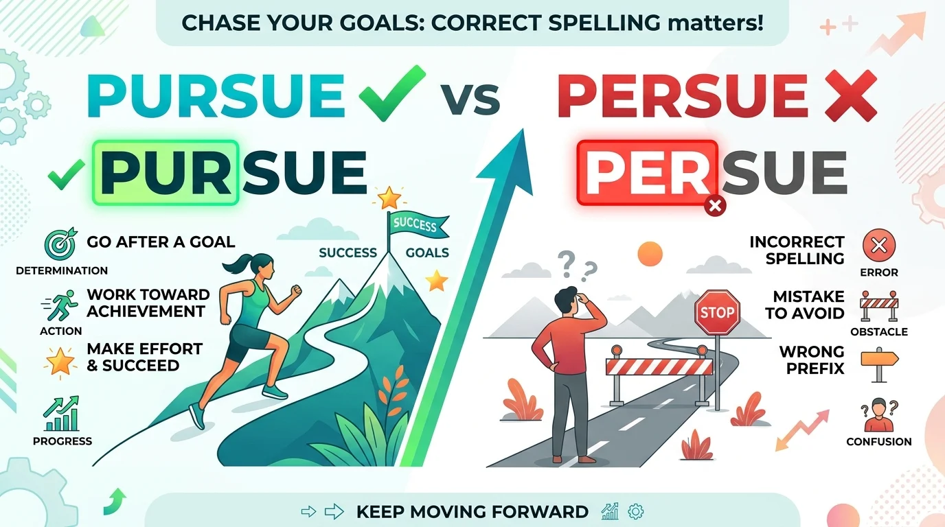 persue vs pursue
