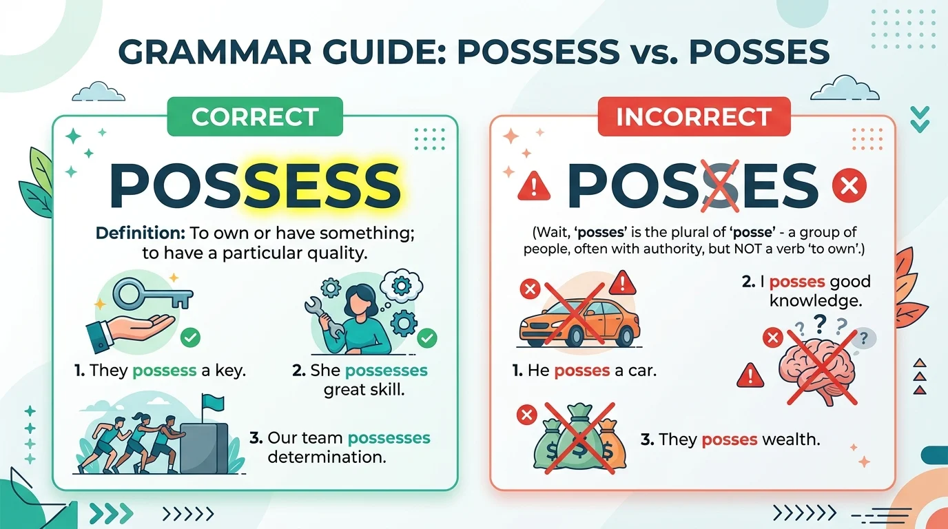 possess vs posses