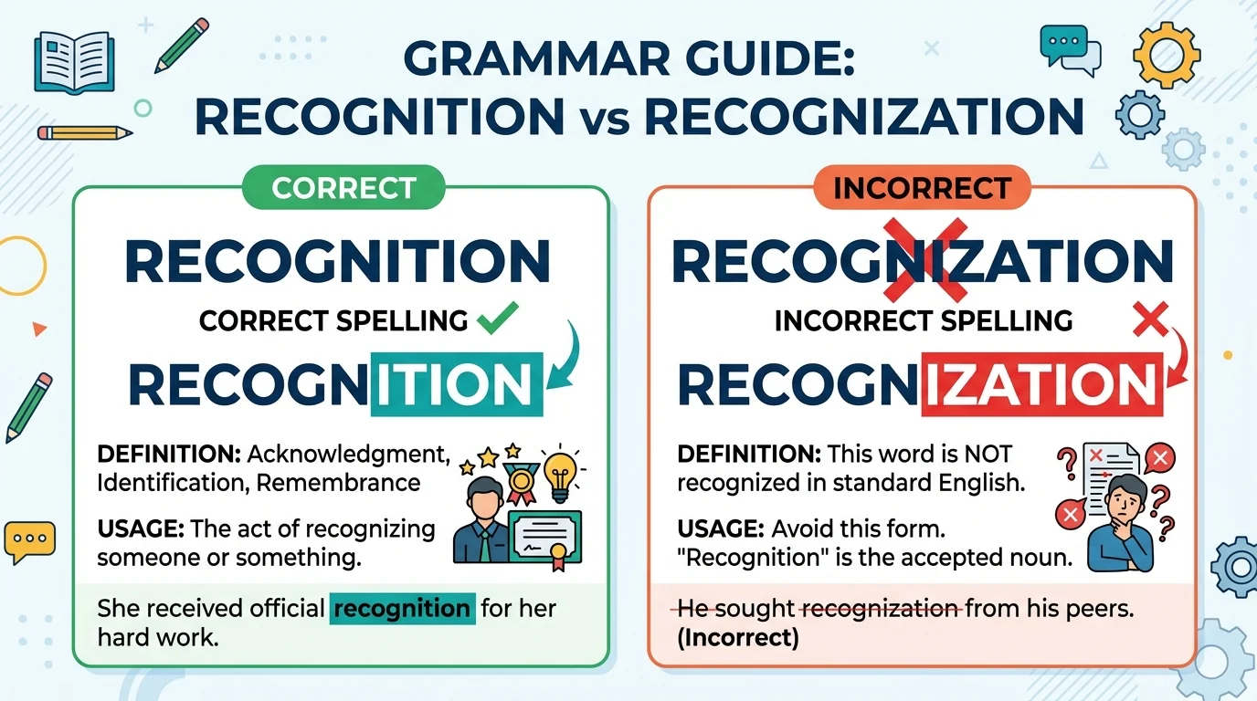 recognization vs recognition
