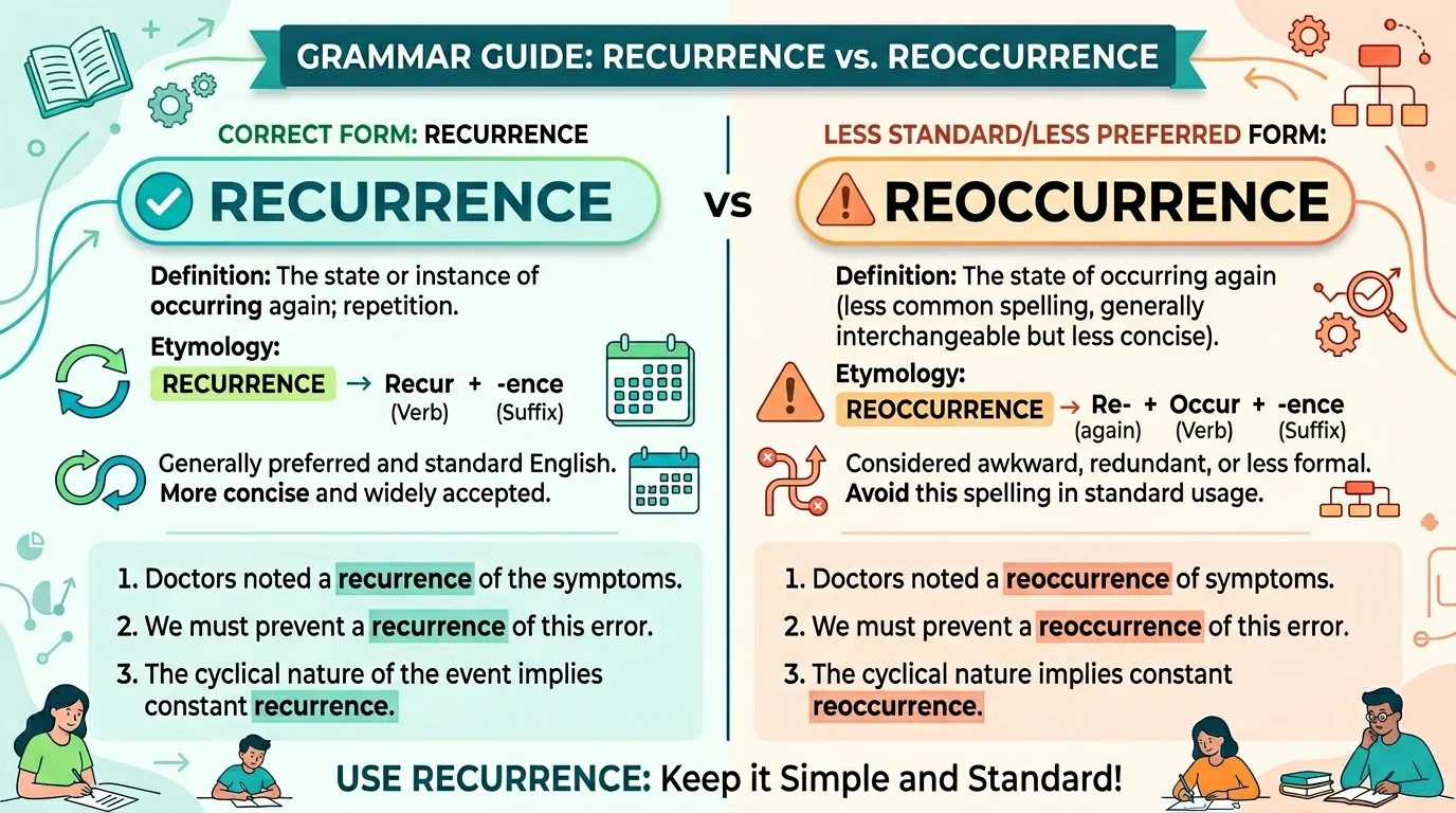 reoccurrence vs recurrence
