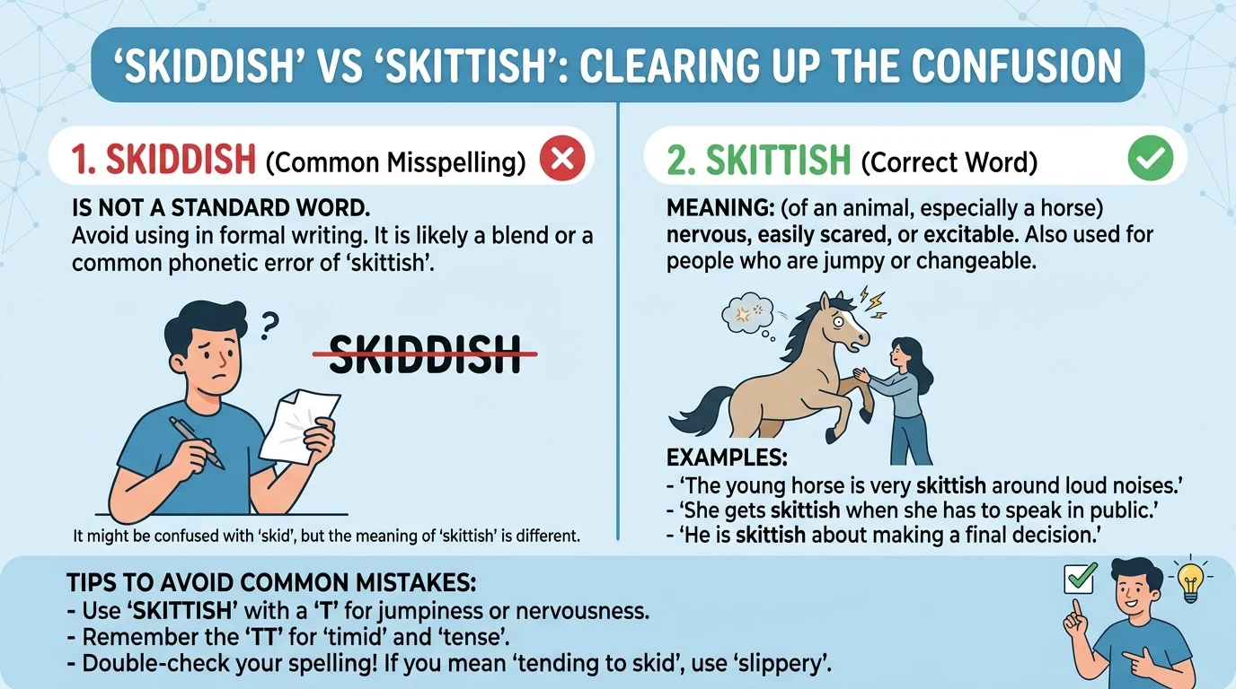skiddish vs skittish